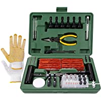 Kit de Reparación de Neumáticos- POPOMAN Reparación de Neumáticos 100pcs- con Mechas para llantas- Herramientas…